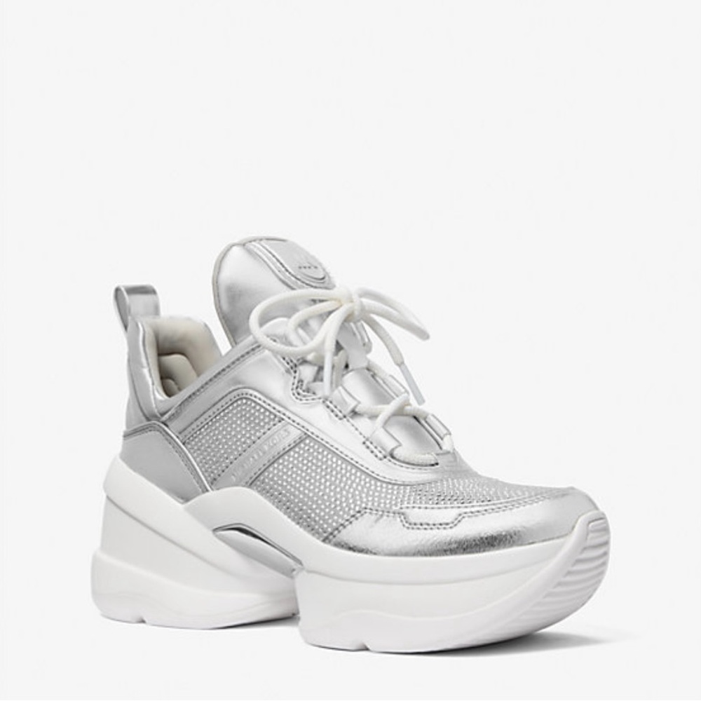 Michael Kors Metallic Silver Sneakers
